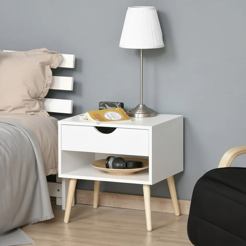 Bellamy Side Table - White - Fine Living