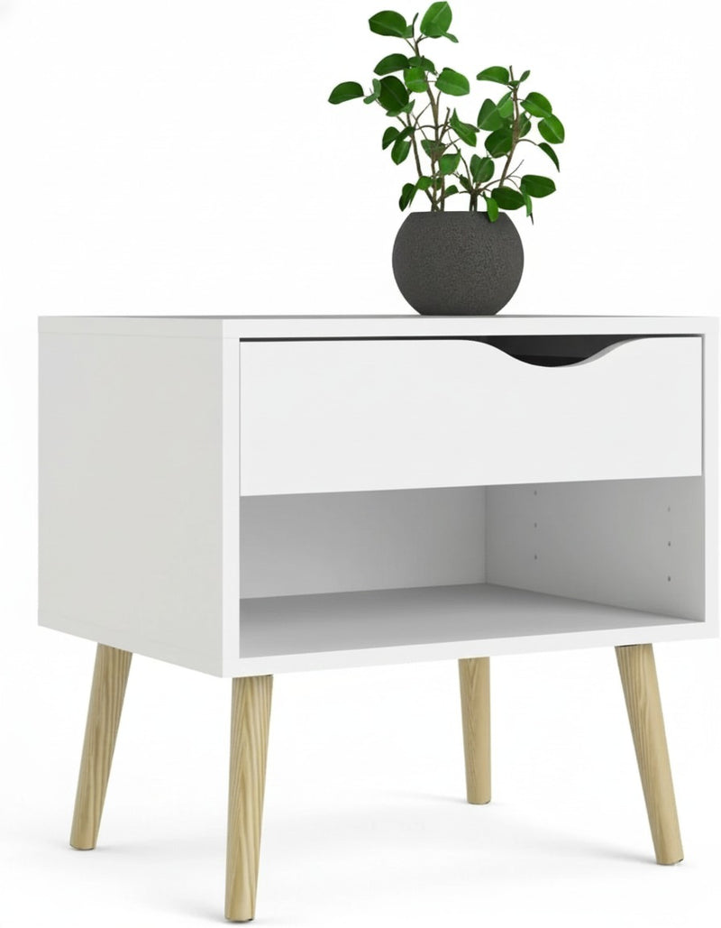 Bellamy Side Table - White - Fine Living