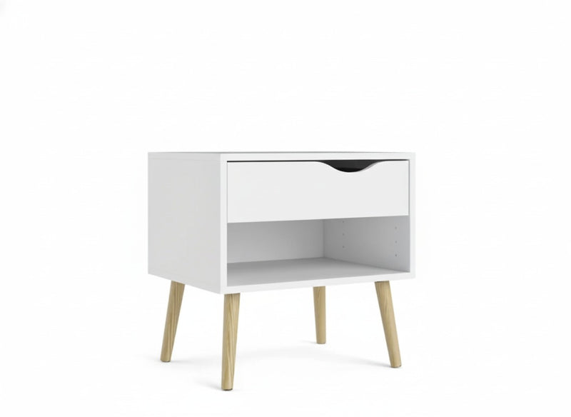 Bellamy Side Table - White - Fine Living