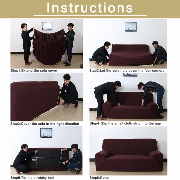 Fine Living Velvet L-Shape Couch Cover - Black