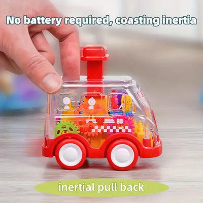 Cartoon Transparent Gear Toy Car