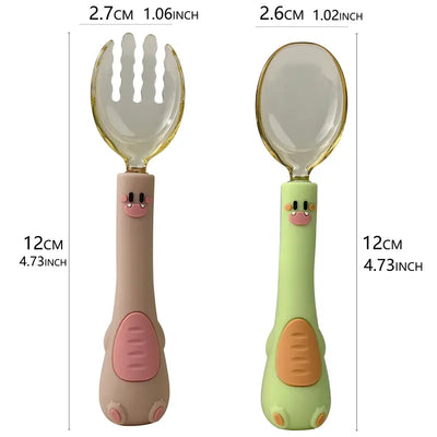 2pcs Silicone Spoon And Fork Set