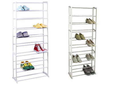 Fine Living - 10 Tier Shoe Rack - White