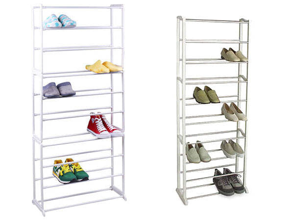 Fine Living - 10 Tier Shoe Rack - White