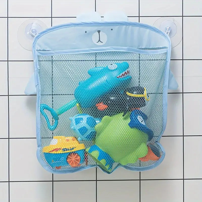 Bathroom Storage Bag With Suction Cups For Bath Toys