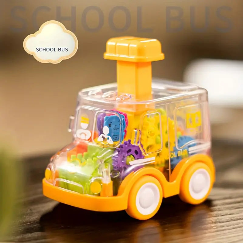 Cartoon Transparent Gear Toy Car