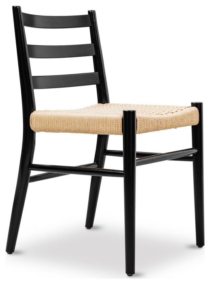 Wood and Rattan Dining Room Chair (Single Unit)