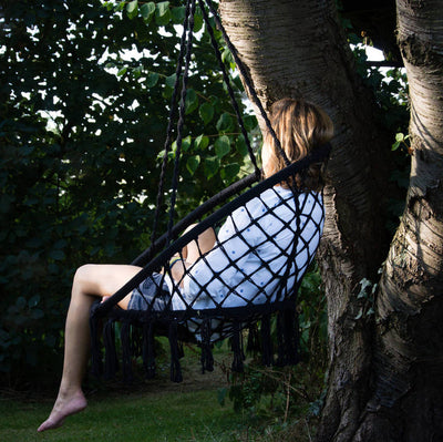 Canary Crochet Hammock Chair Black