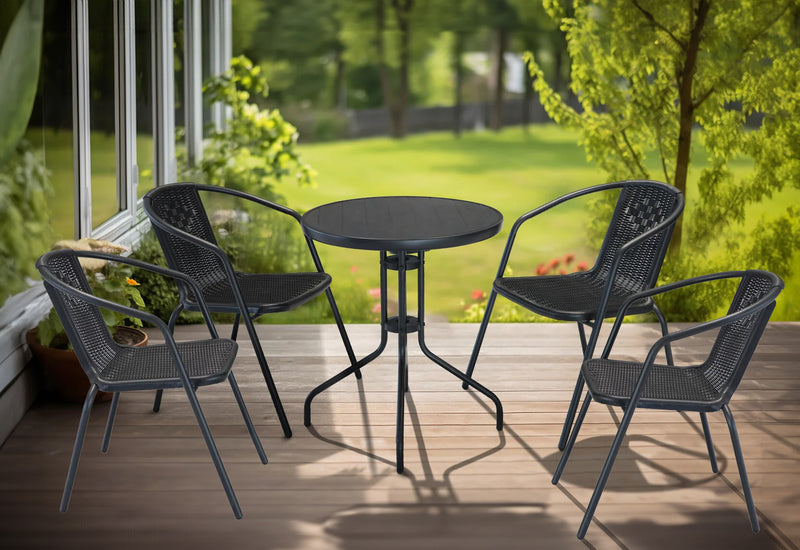 Midnight Elegance 5 Piece Bistro Set