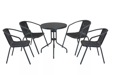 Midnight Elegance 5 Piece Bistro Set