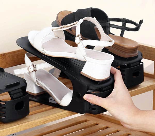 Shoe Organizer - Set of 6 - Black