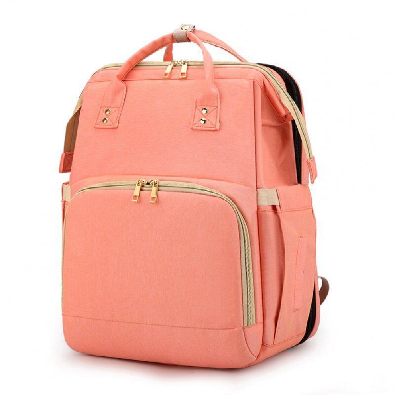 Nuovo - 2 in 1 Babypack with Fold Out Bed - Pink
