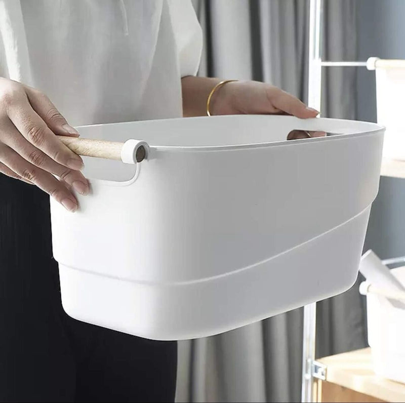 Elegance Storage Basket - L - White - Fine Living