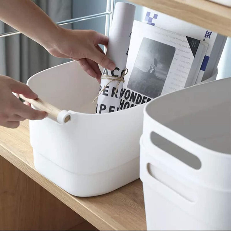 Elegance Storage Basket - L - White - Fine Living