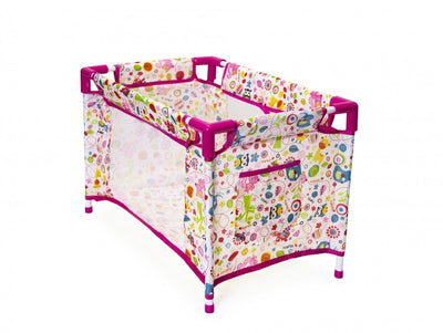 Jeronimo Doll Camp Cot - Pink Animals