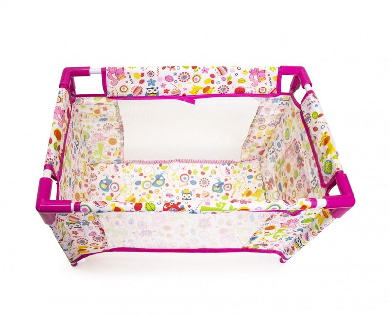 Jeronimo Doll Camp Cot - Pink Animals