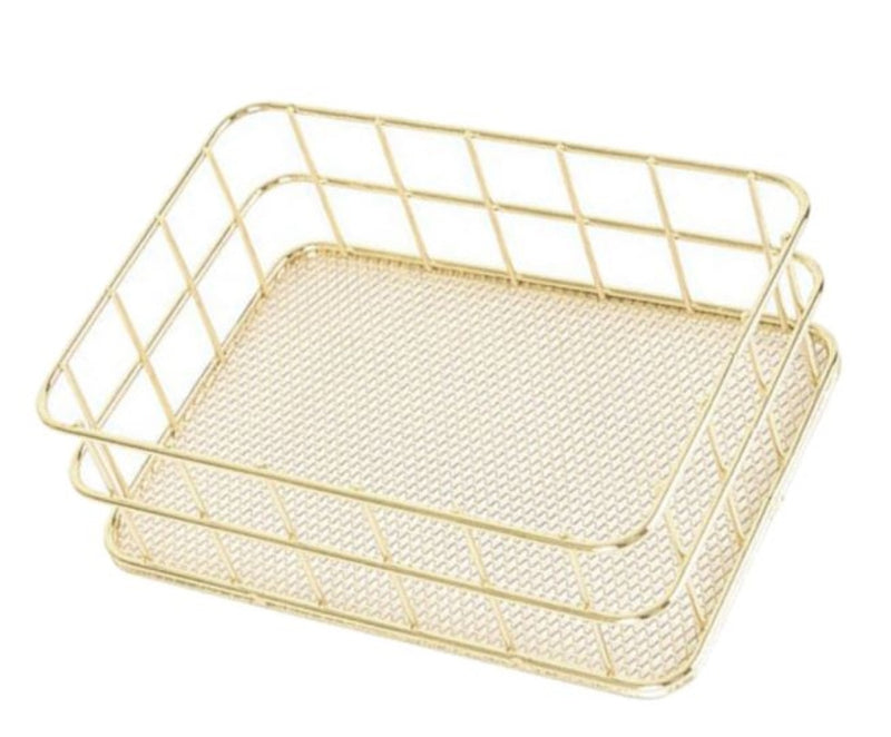 Mental Ovate Wire Rack - Gold