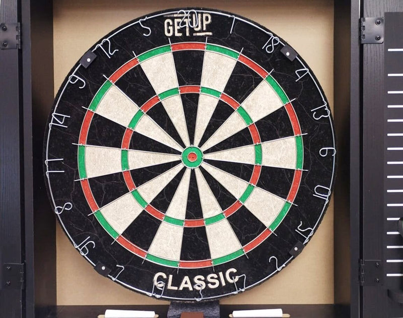 GetUp Classic Dartboard with Cabinet