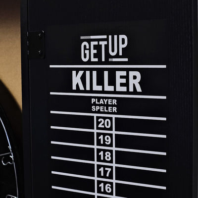 GetUp Tournament Dartboard with Cabinet