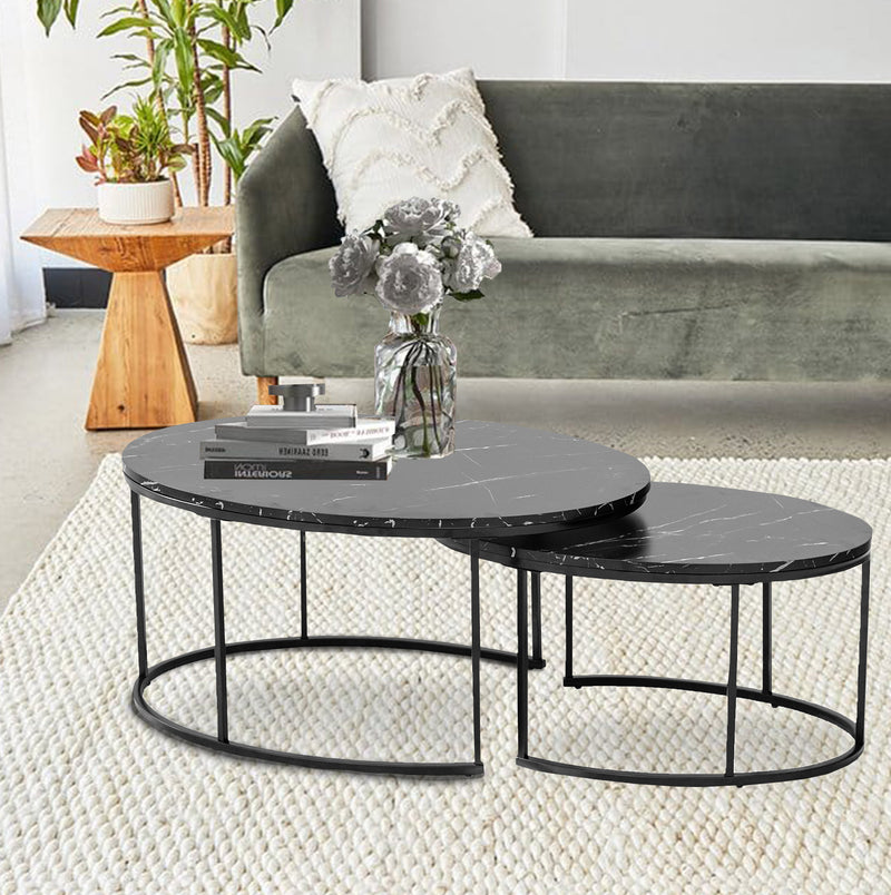 Broadway Nesting Coffee Table (2 Piece Black)