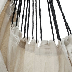 Fine Living -Elba Hammock Chair White/Black Tassle