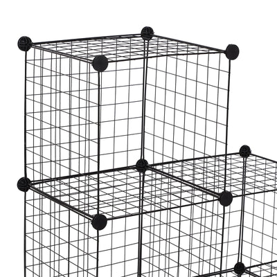 Wire 4 Cube Cabinet - Black