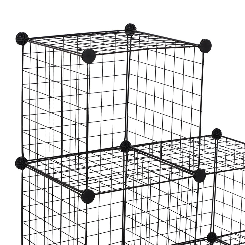 Wire 6 Cube Cabinet - Black