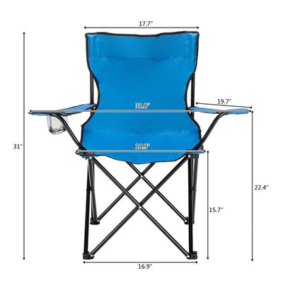 Fine Living Camping Folding Chair - Blue