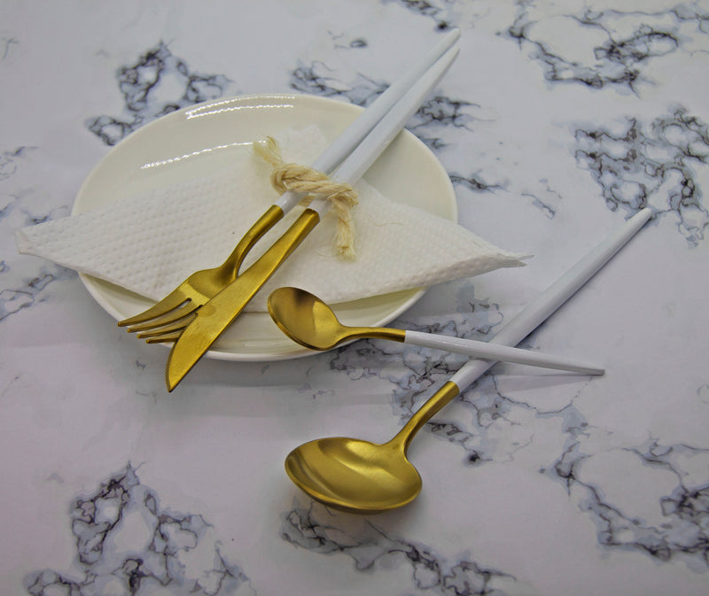 Finery - Cutlery Set 12pc - Gold/White