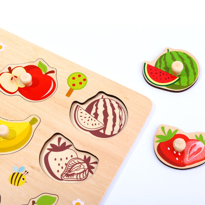 Nuovo Know Your Fruits Puzzle - Wooden Set