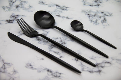 Finery - Cutlery Set 24pc - Carbon Black.