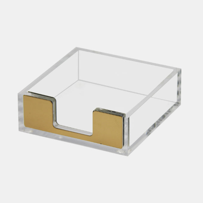 Acrylic Post It Holder - Gold