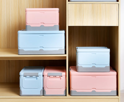 Foldable Storage Clip Boxes - Small - Pink