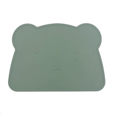 Silicone Teddy Placemat -Sage green
