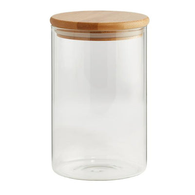 Fine Living - Glass & Bamboo Jar - 500ml