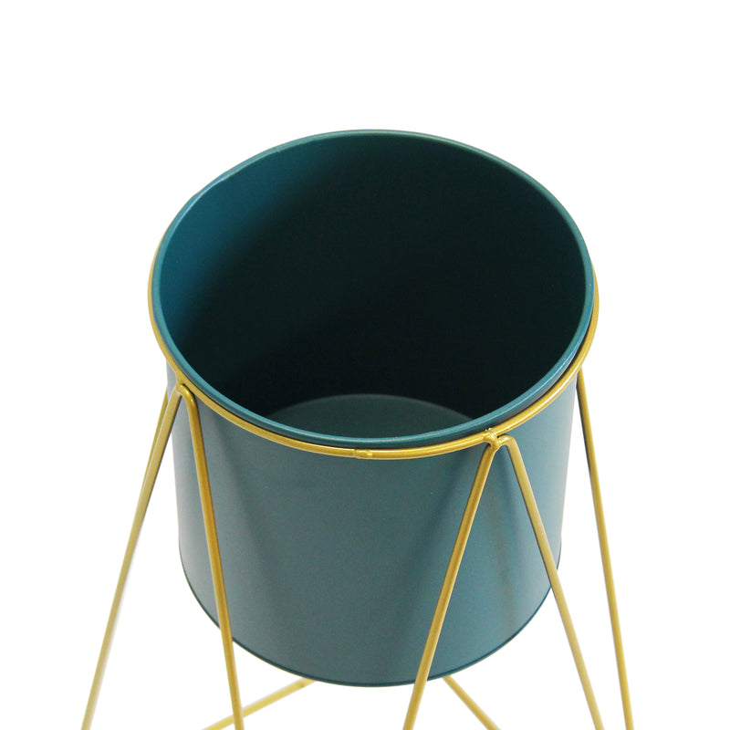 Intertwined Plant Stand -M-Teal