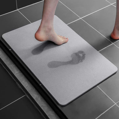 Diatom Mud Bath Mat- Light Grey