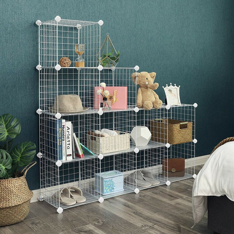 Wire 4 Cube Cabinet - white