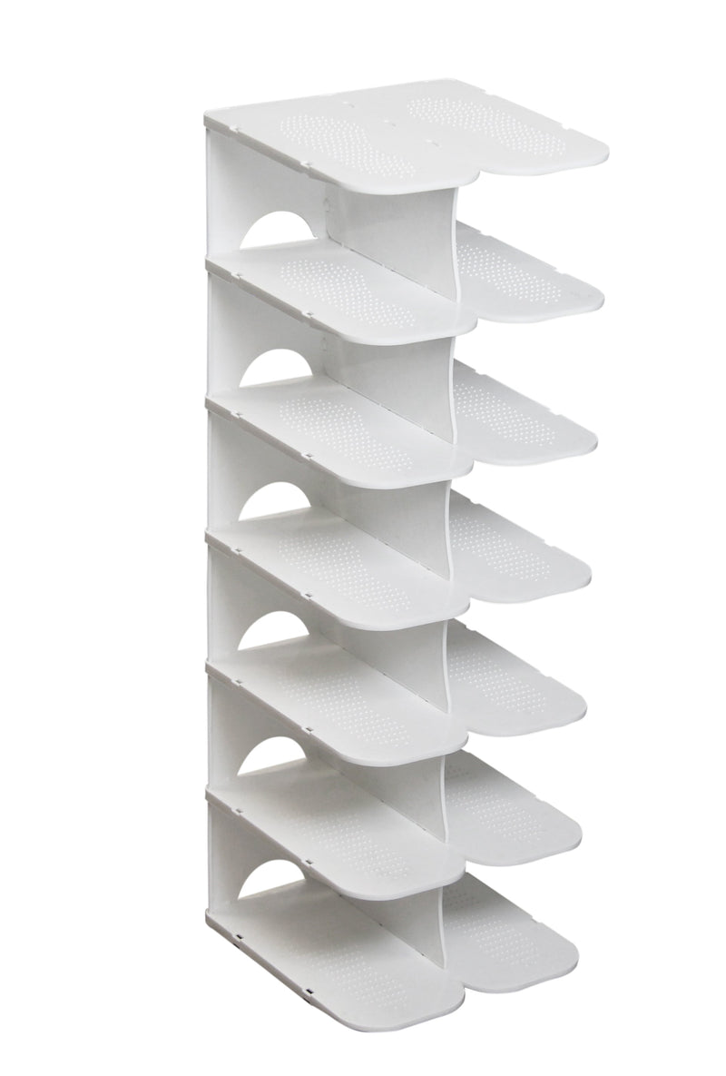 Set of 2 6 Pillar Shoe Rack