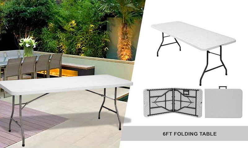Fine Living - 6ft Folding Table - White