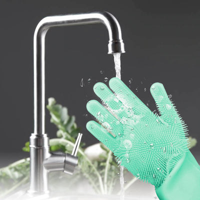 Silicone Kitchen Gloves - Green