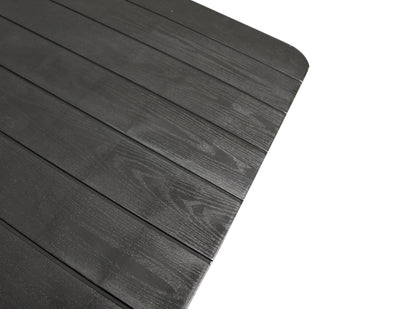 Fine Living - Folding Table 1.8m- Black Slatted Em
