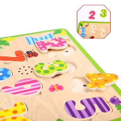 Nuovo Wooden Numbers Sound Puzzle