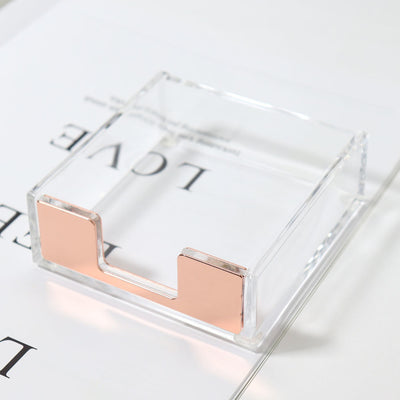 Acrylic Post It Holder - Rose Gold