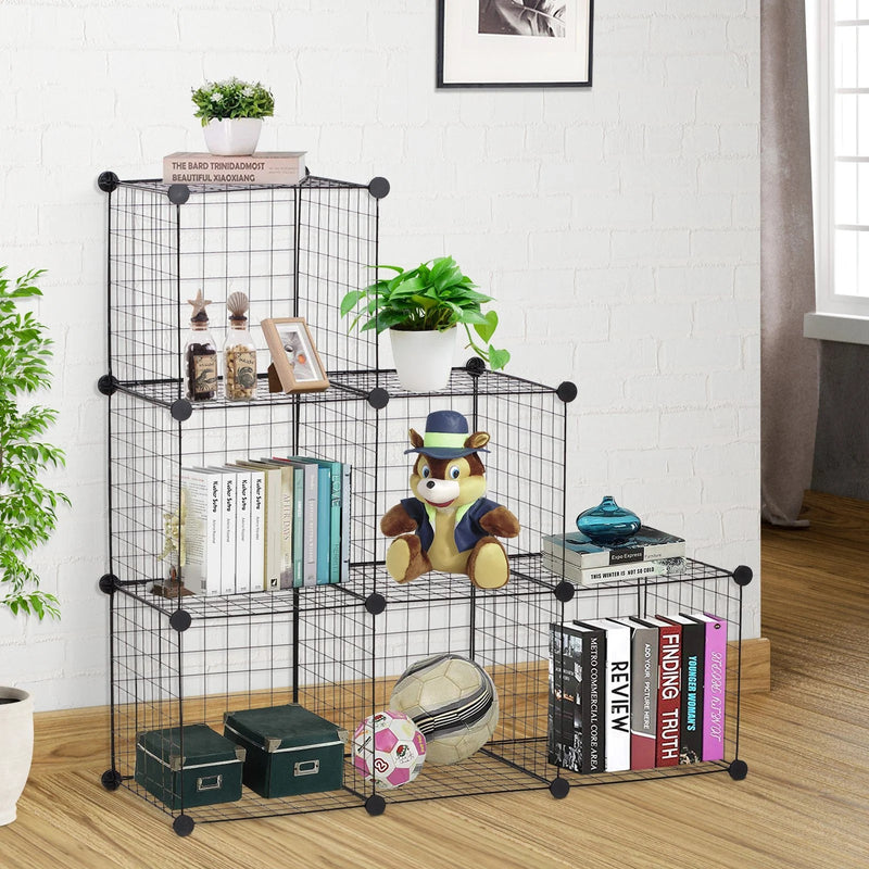 Wire 6 Cube Cabinet - Black