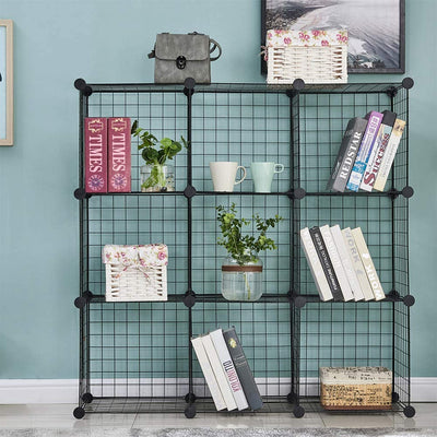 Wire 6 Cube Cabinet - Black