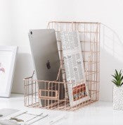 2 Sectional File Holder - Rose Gold