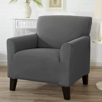 Fine Living Velvet Single Couch Cover - Light Grey