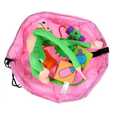 Jeronimo - Foldable Toy Clean Up Bag - Pink