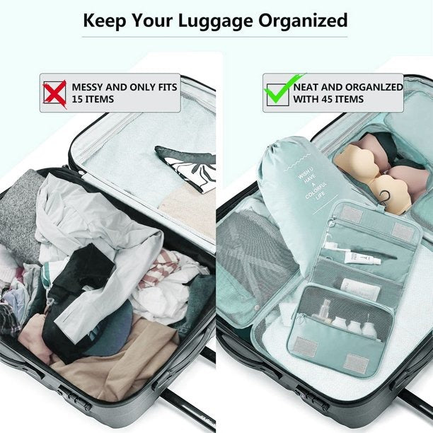 Fine Living Rover 9pc Organizer bag - Turquoise